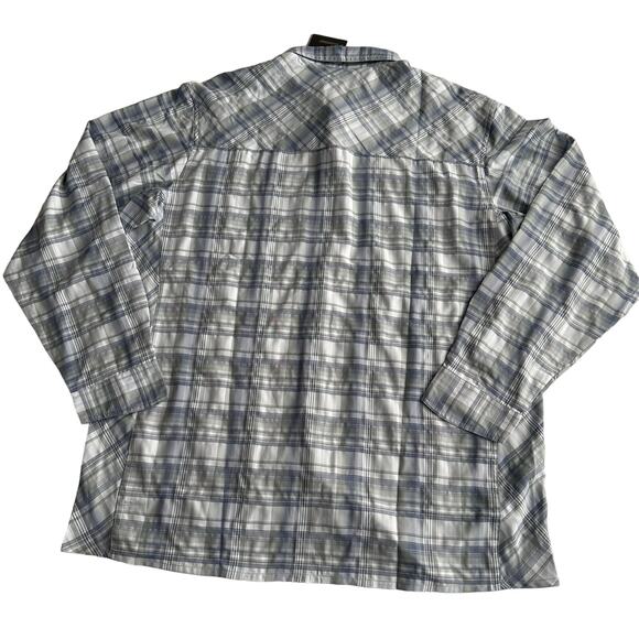 Sage NWT Guide Shirt UPF 50 Pure Cool Fishing Blue Plaid Long Sleeve XL - Picture 2 of 9